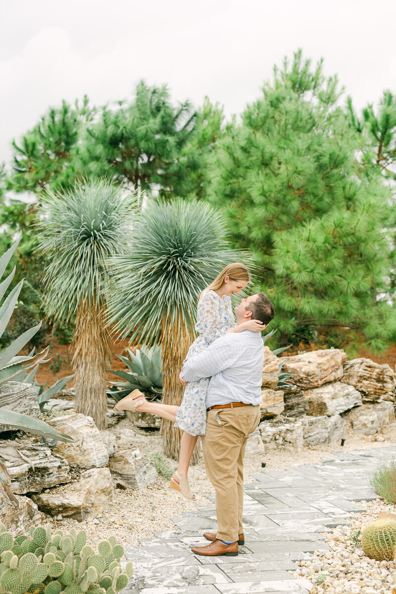 couple at their engagement session taken by Houston wedding photographer