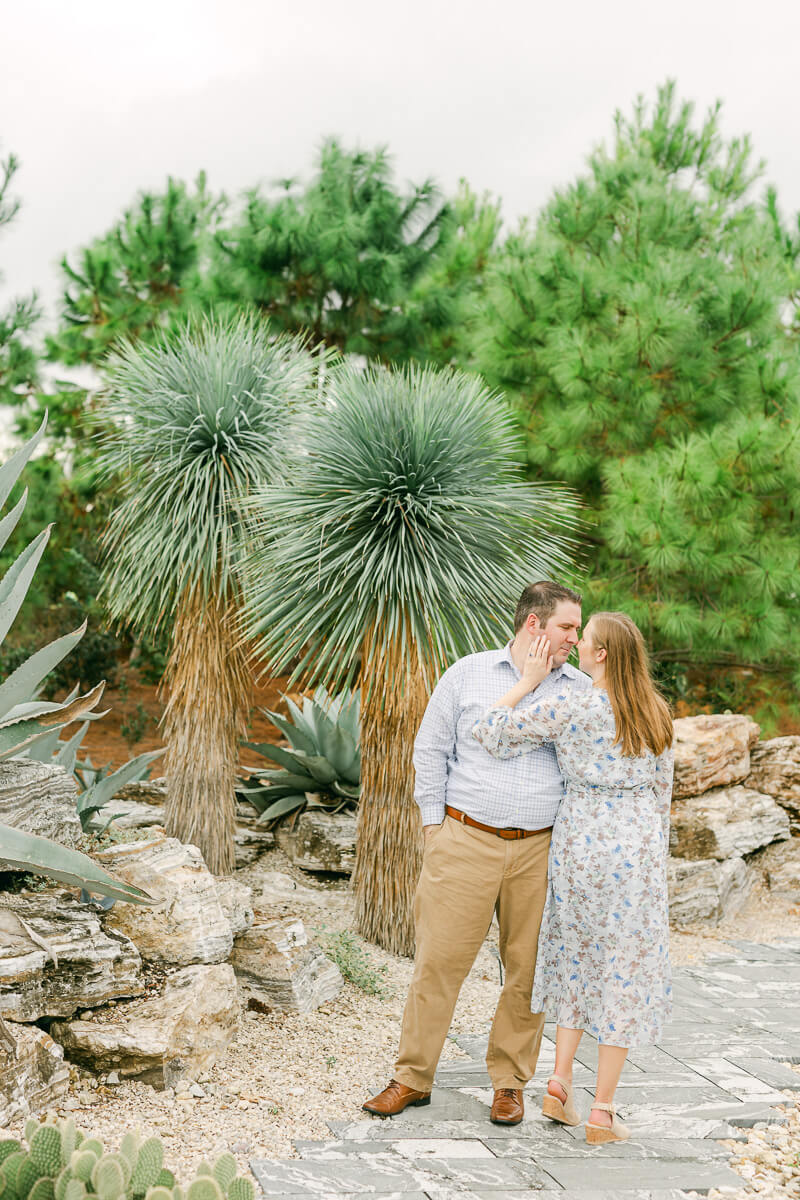 engaged couple posing taken by Houston wedding photographer
