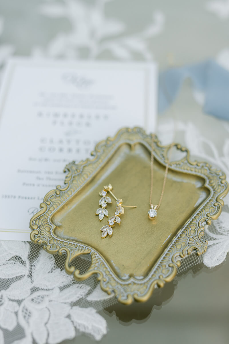 bridal details photographed by Houston wedding photographer