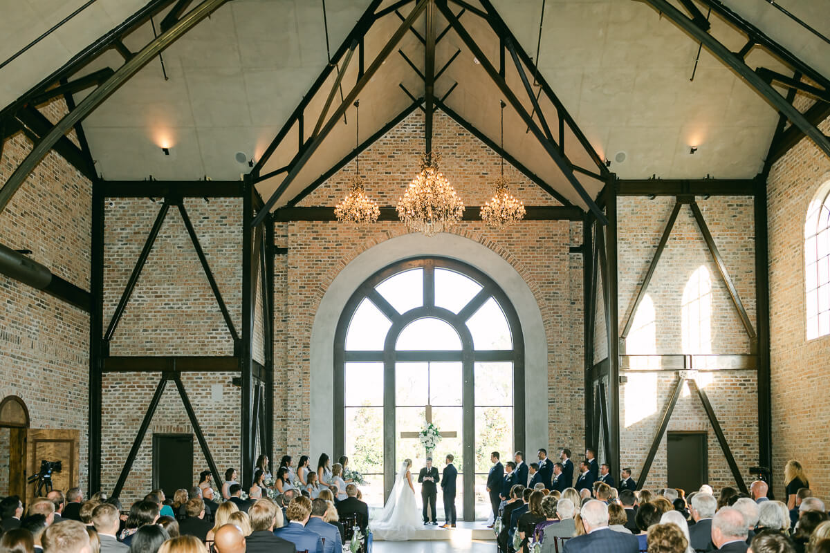 couple during their ceremony at Iron Manor wedding venue