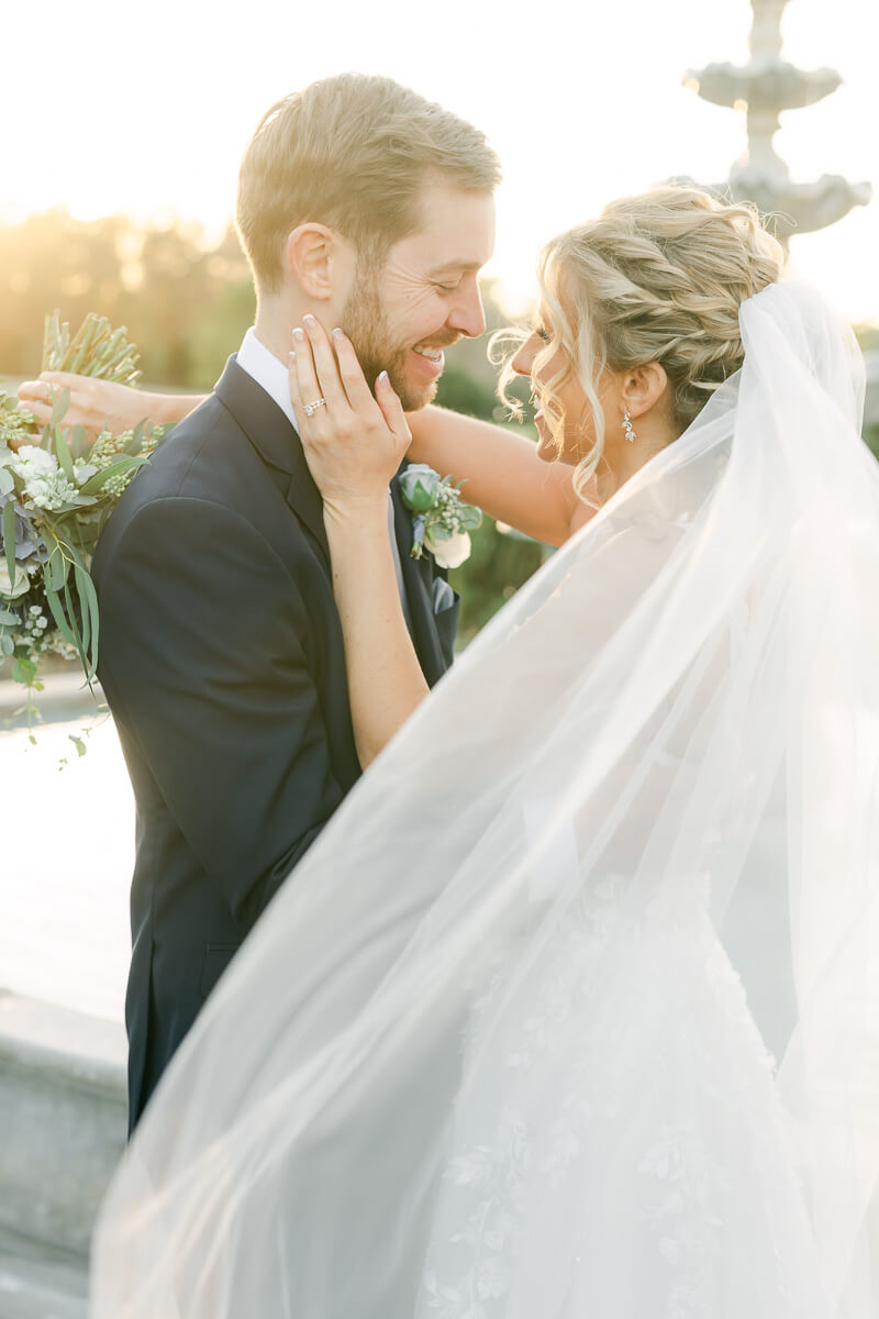 romantic wedding photography by Houston wedding photographer
