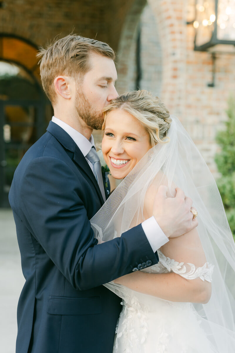 couple in front of Iron Manor wedding venue