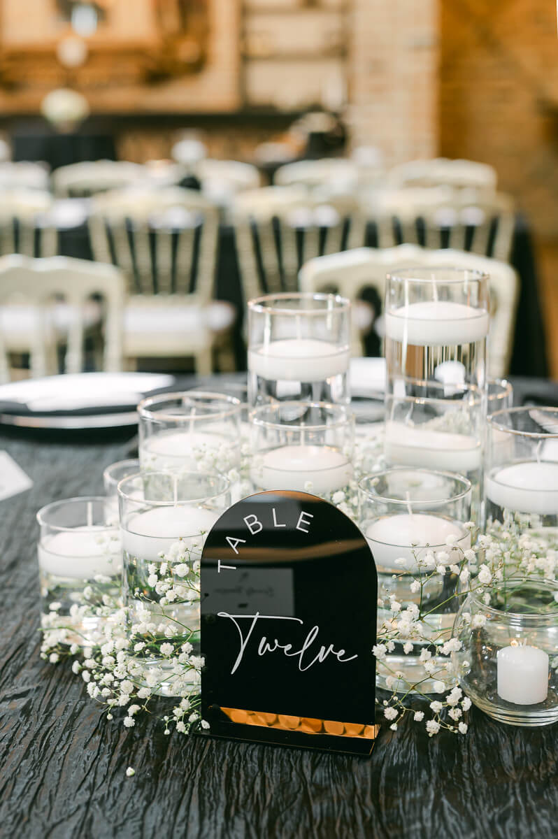 wedding reception details by houston wedding photographer 