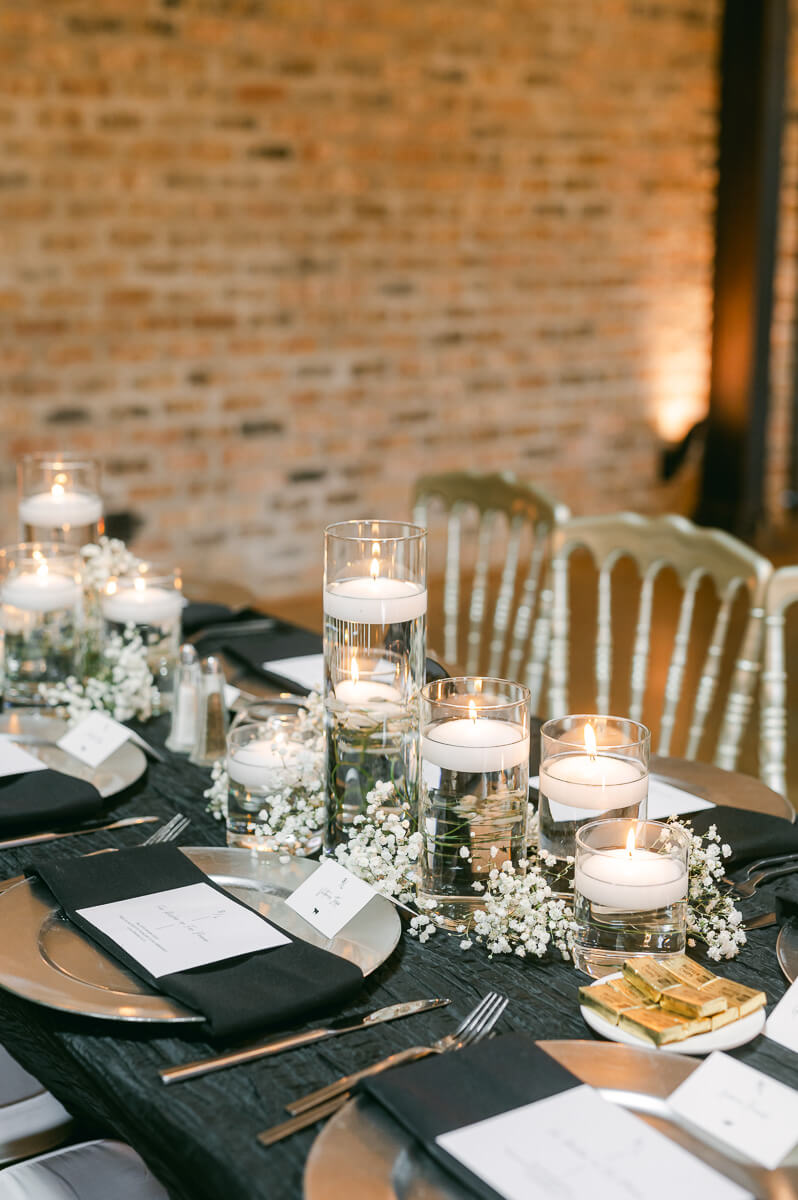 wedding reception details by houston wedding photographer 