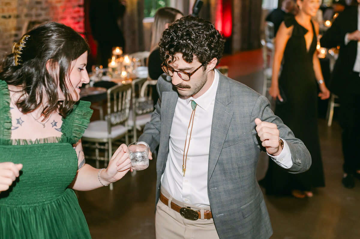 people dancing at wedding reception in Montgomery, Tx