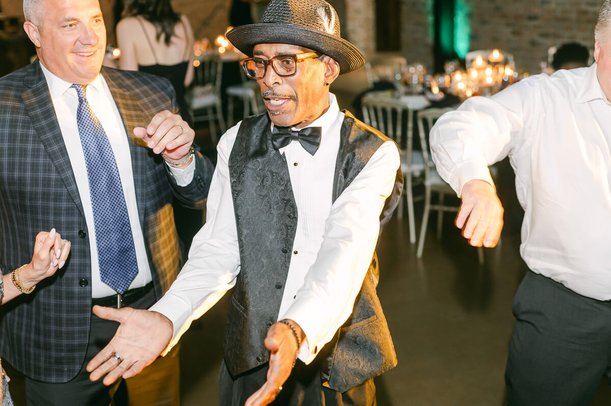 people dancing at wedding reception in Montgomery, Tx