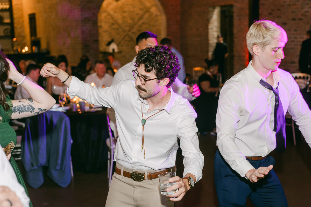 people dancing at wedding reception in Montgomery, Tx