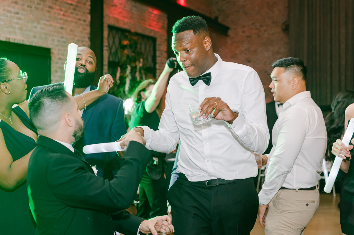 people dancing at wedding reception in Montgomery, Tx