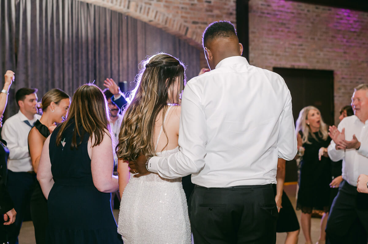 people dancing at wedding reception in Montgomery, Tx