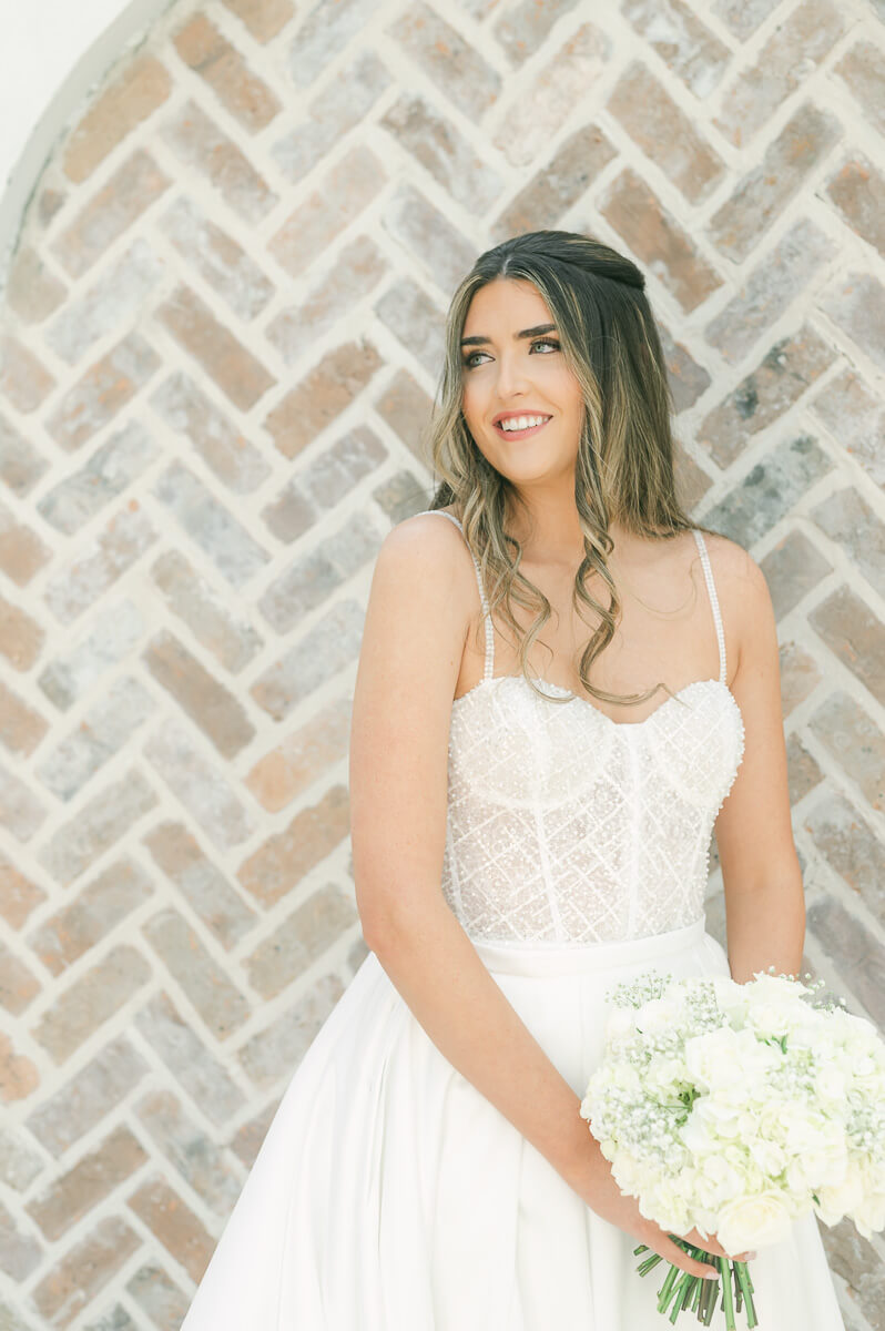 bride posing for Montgomery, Tx wedding photographer 