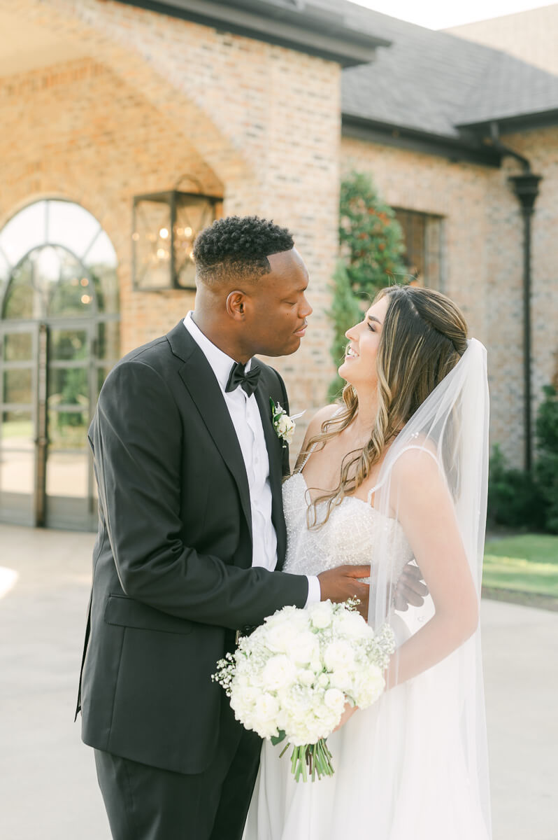 bride and groom at their Iron Manor Wedding