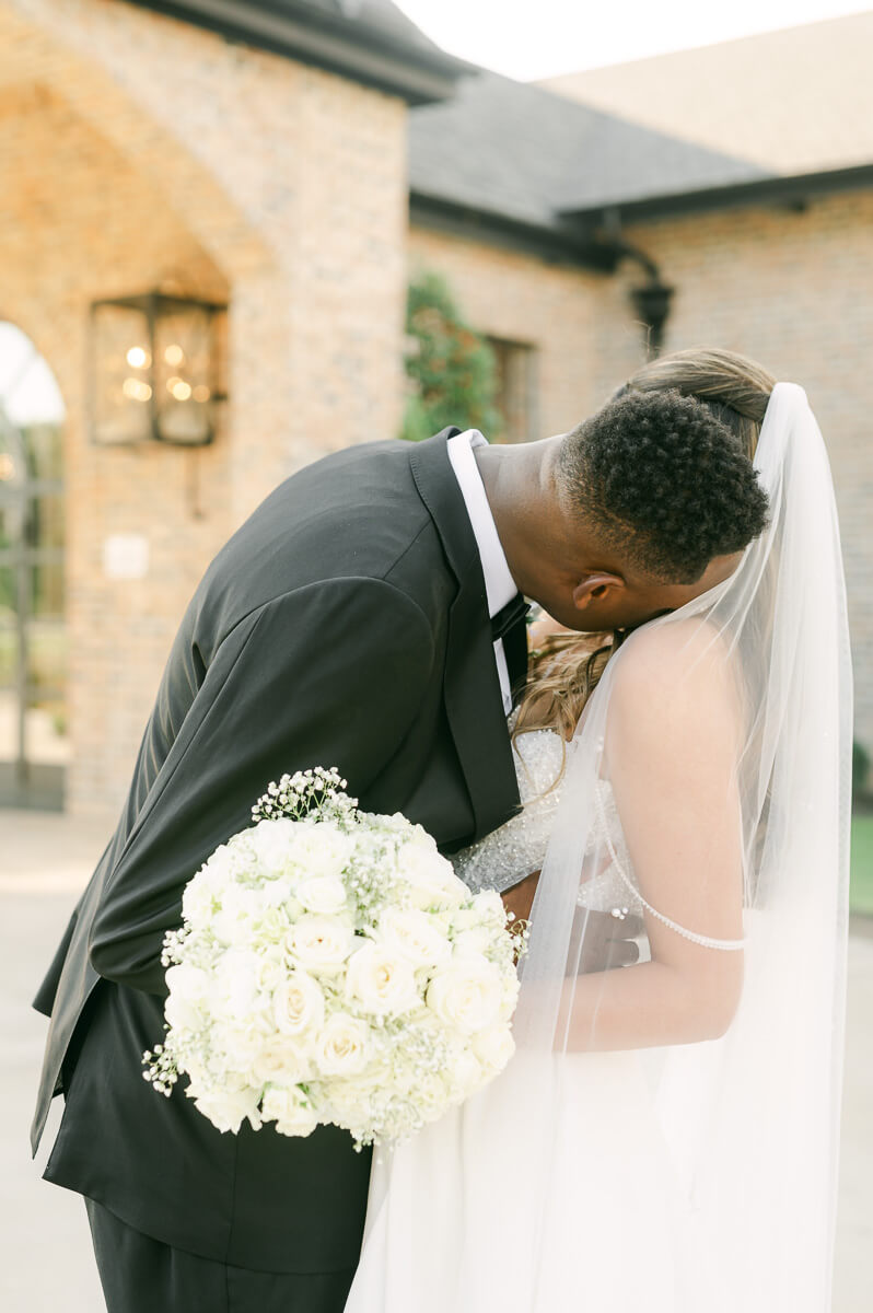 bride and groom at their Iron Manor Wedding