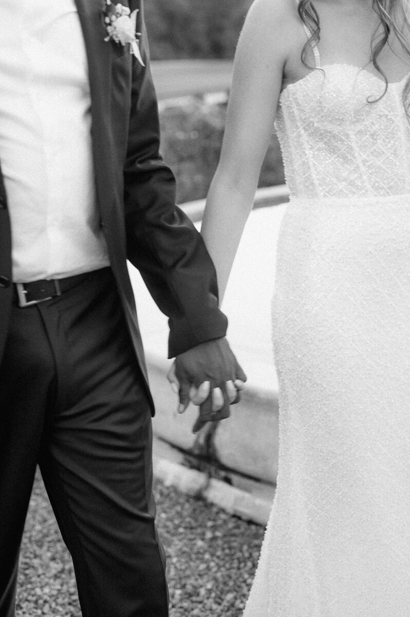 bride and groom posing for Houston wedding photographer