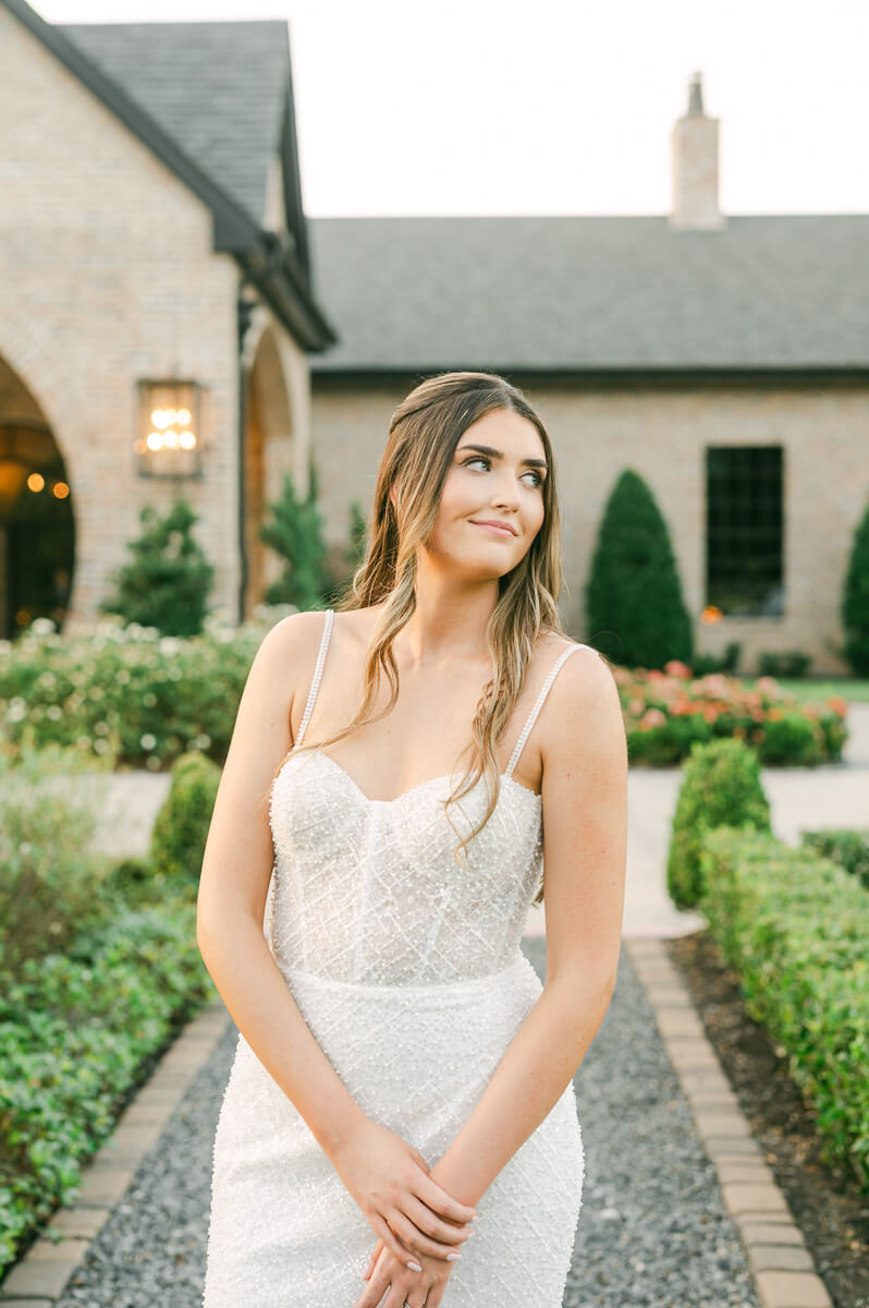 bride and groom posing for Houston wedding photographer