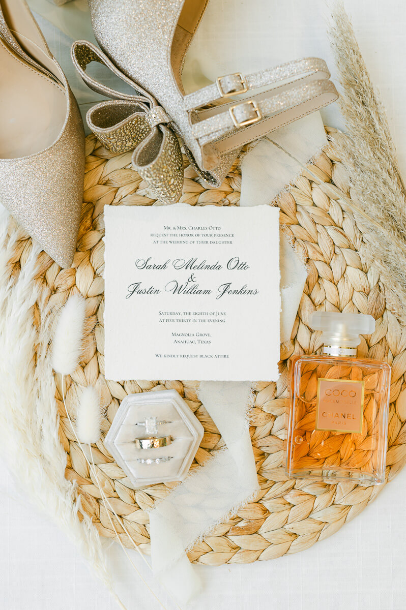 boho wedding details at magnolia grove