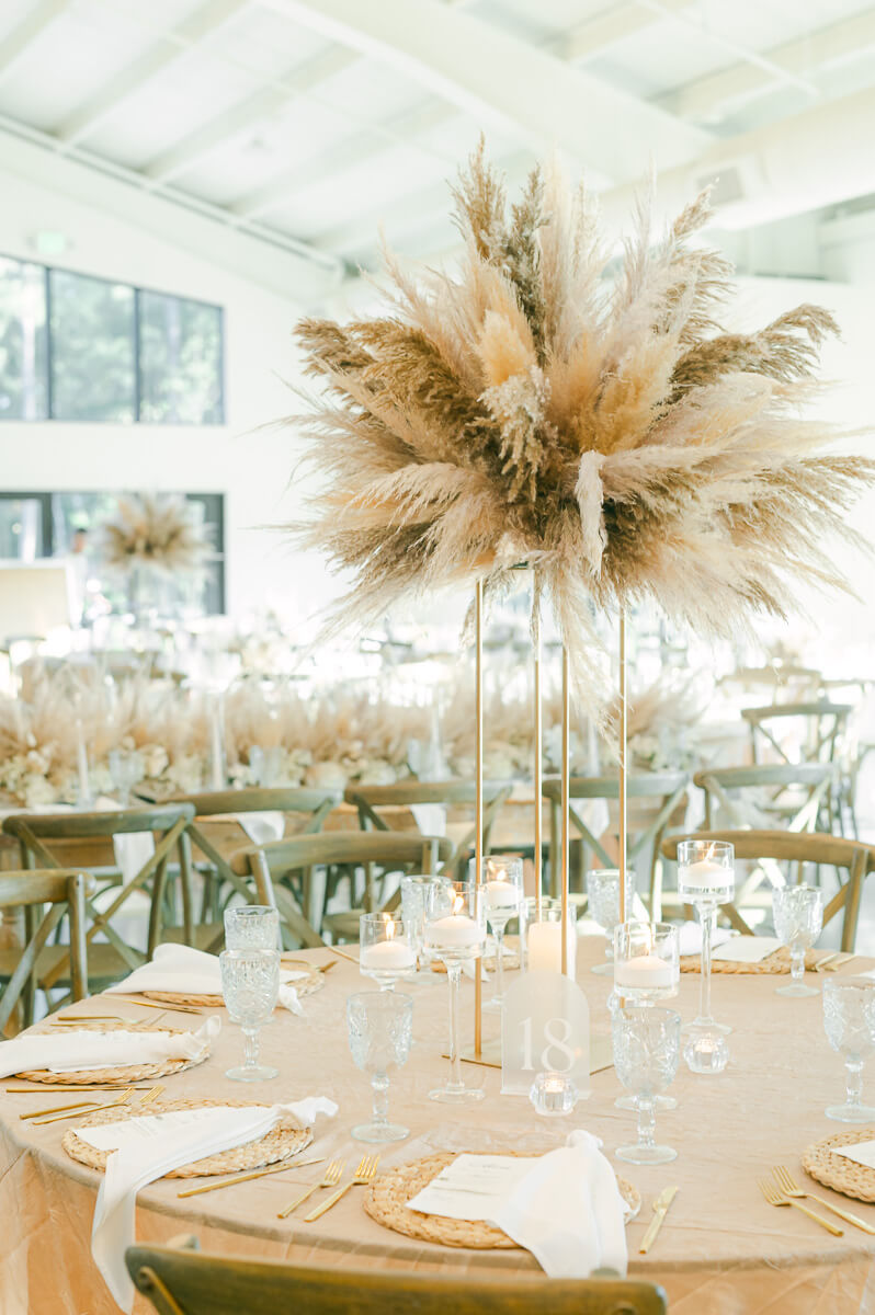 boho magnolia grove wedding reception details