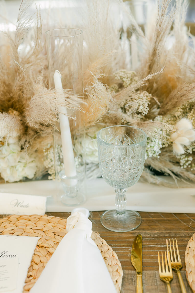 boho magnolia grove wedding reception details