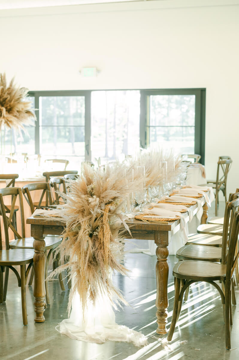 boho magnolia grove wedding reception details