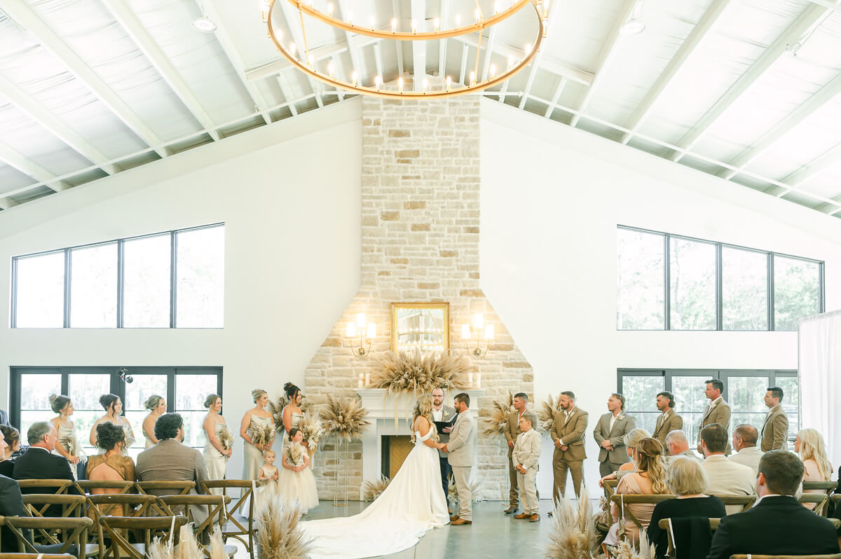 boho ceremony at magnolia grove wedding venue