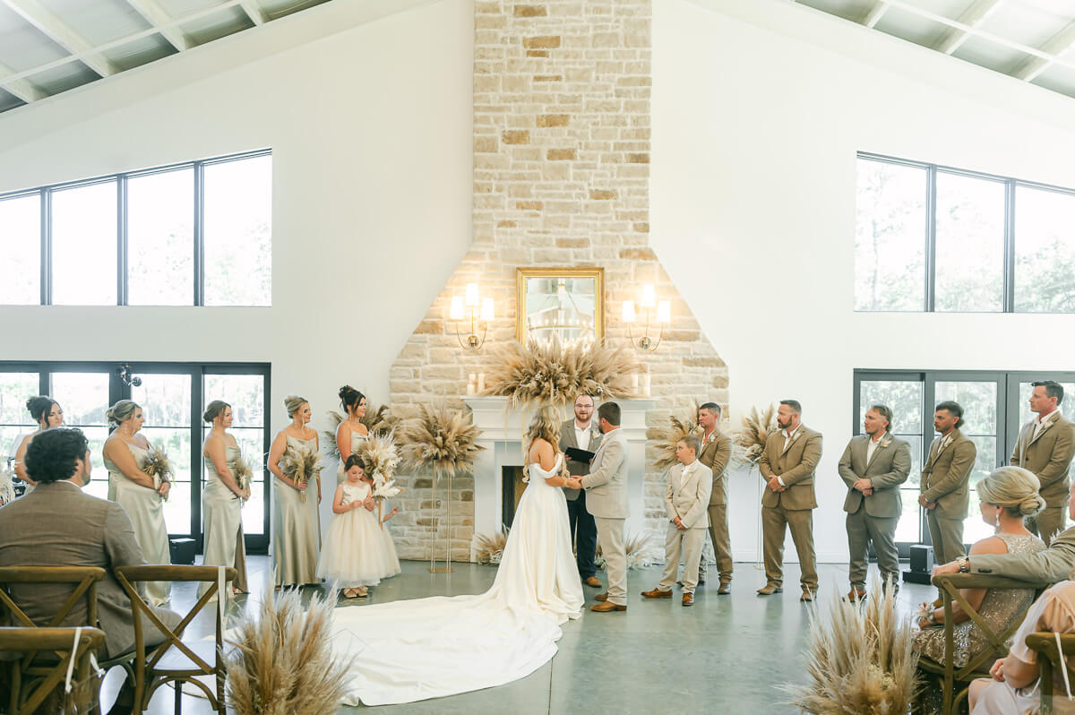 boho wedding ceremony in Houston, Tx