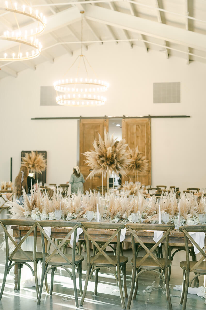 boho magnolia grove wedding reception details