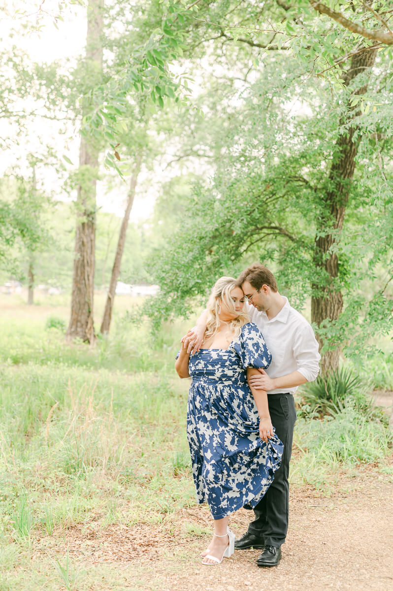 engaged couple photographed by Houston wedding photographer