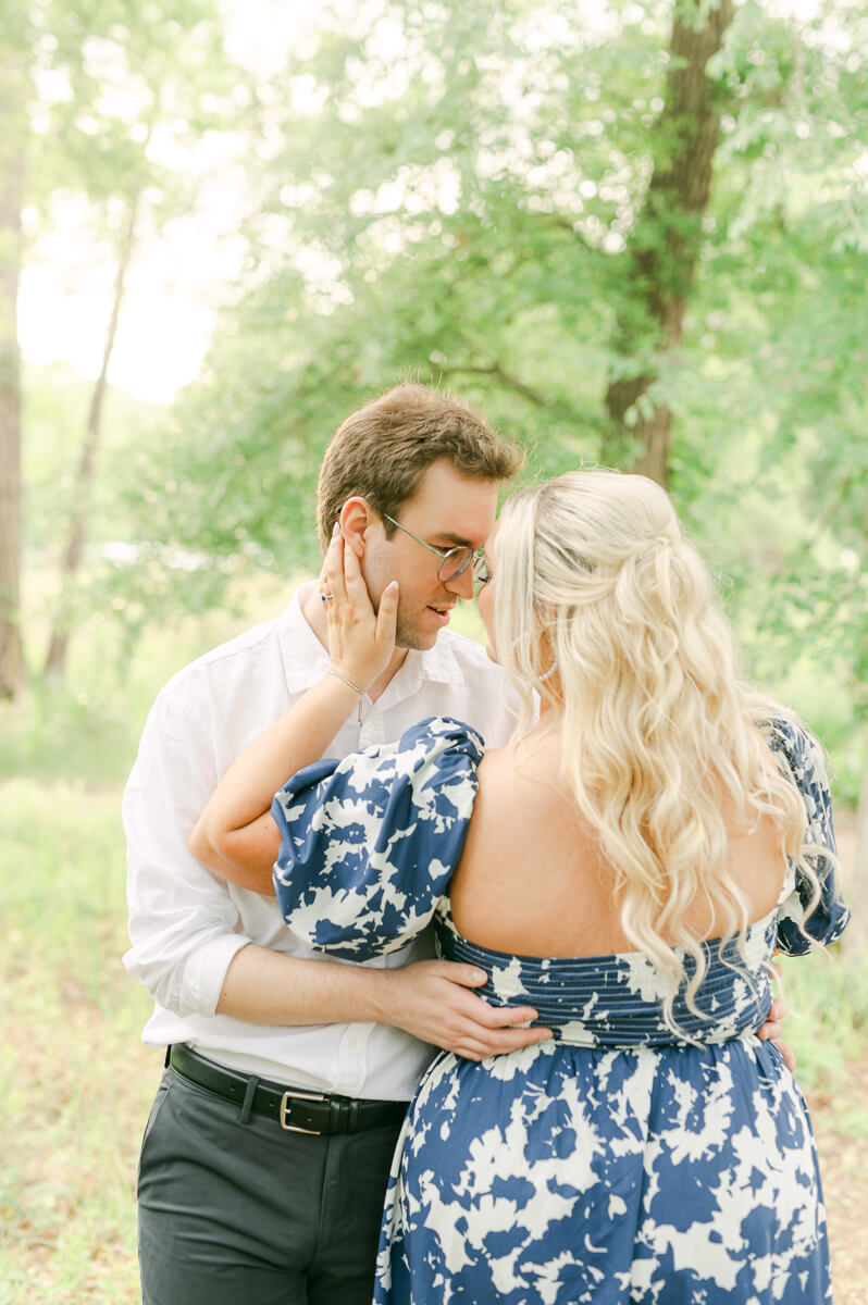 engaged couple photographed by Houston wedding photographer