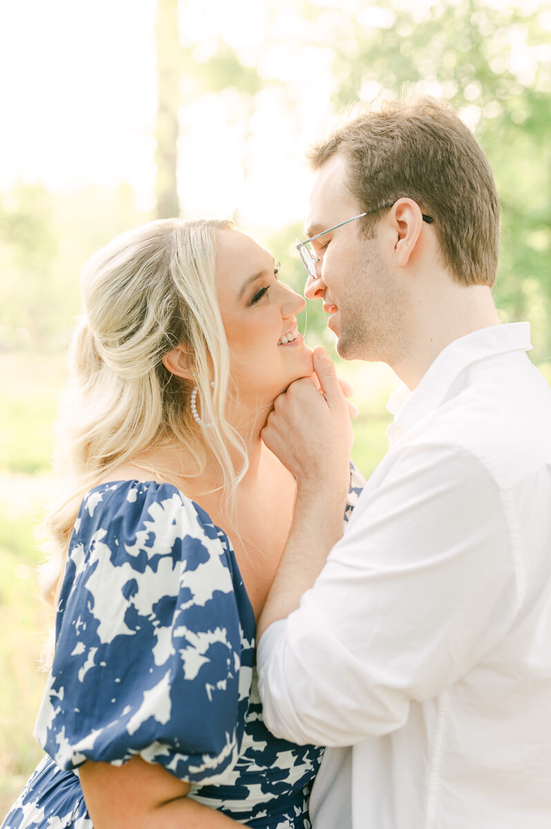 engaged couple photographed by Houston wedding photographer