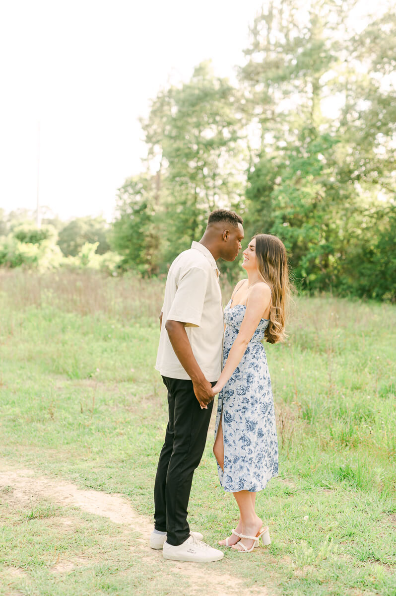 engagement session at Memorial Park in Houston, Texas