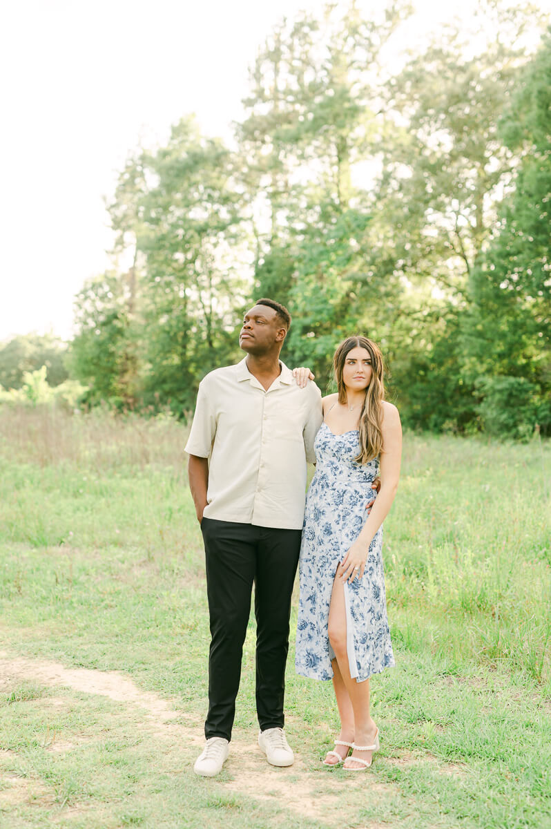 engagement session at Memorial Park in Houston, Texas