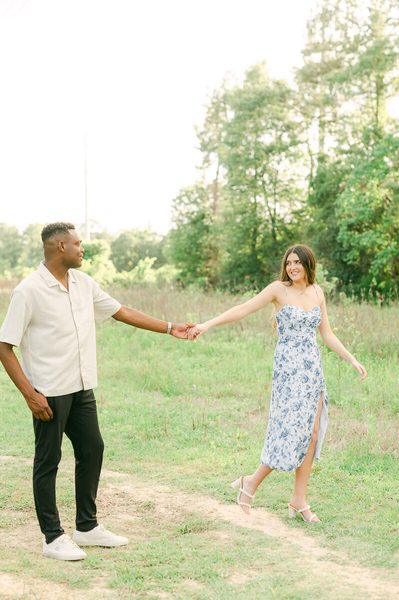 Memorial Park engagement session from Houston wedding photographer