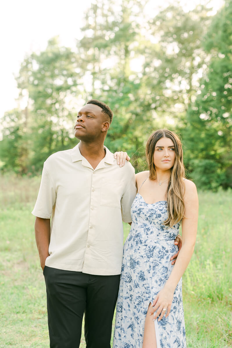 engagement session at Memorial Park in Houston, Texas