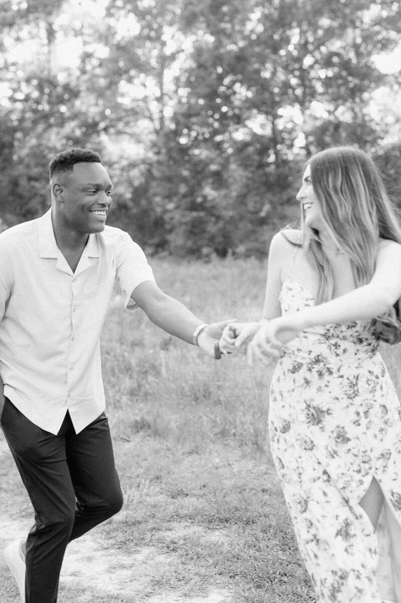 engagement session at Memorial Park in Houston, Texas