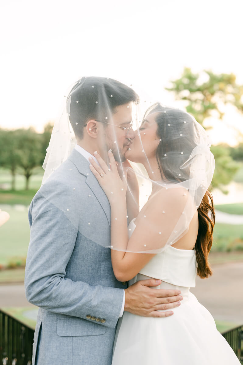 bride and groom wedding by Houston wedding photographer