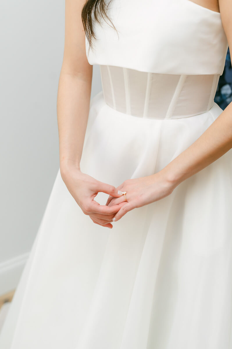 bride getting ready by Houston wedding photographer