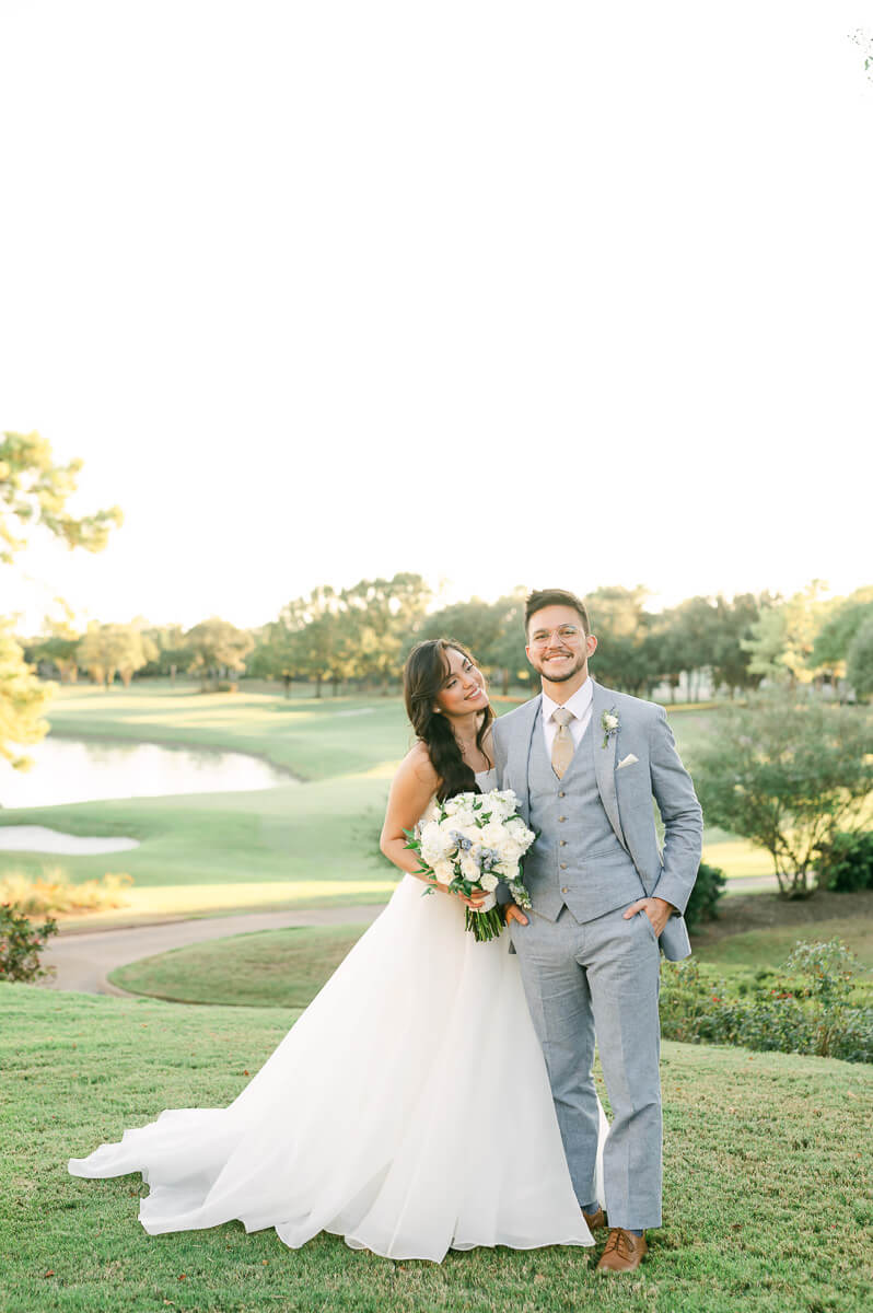 bride and groom at their Royal Oaks Country Club Wedding