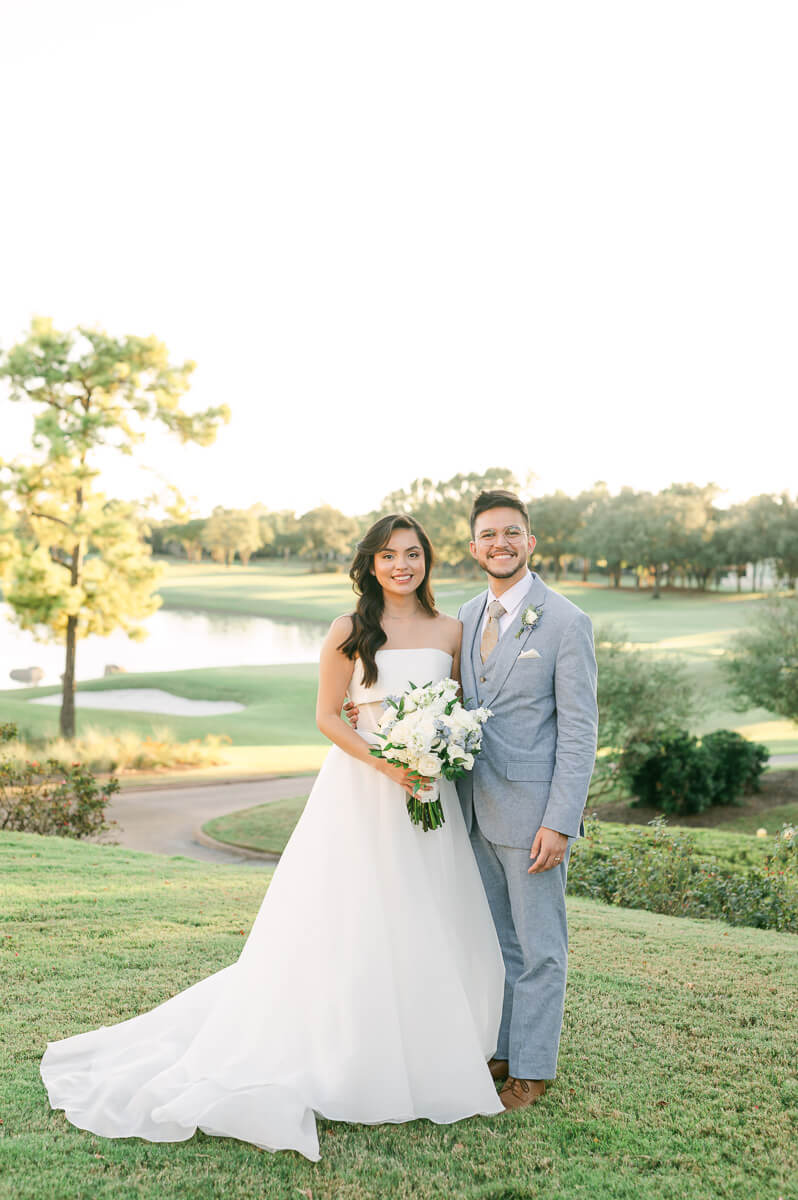 bride and groom at their Royal Oaks Country Club Wedding