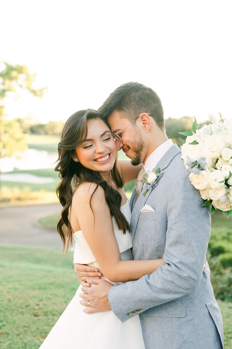 bride and groom at their Royal Oaks Country Club Wedding