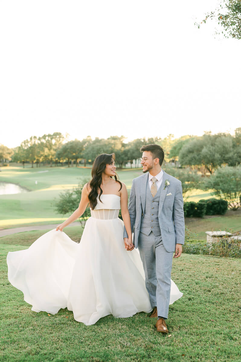 bride and groom at their Royal Oaks Country Club Wedding