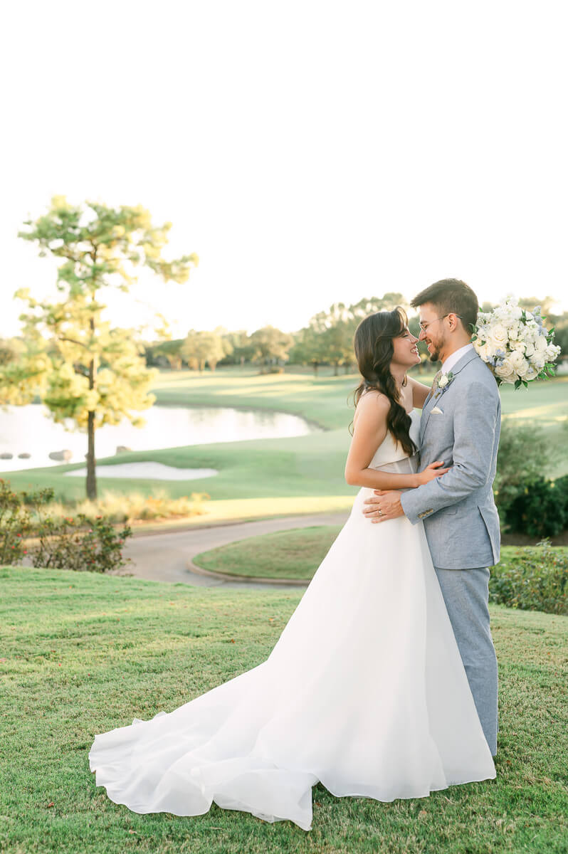 bride and groom at their Royal Oaks Country Club Wedding