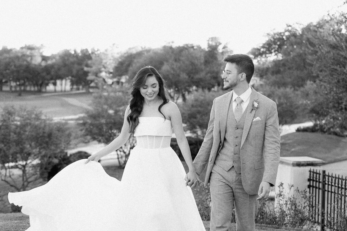 bride and groom at their Royal Oaks Country Club Wedding