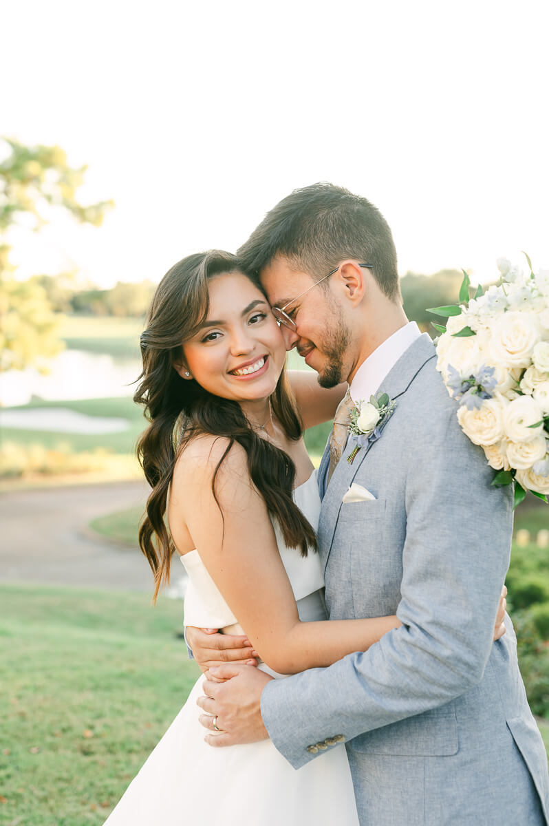 bride and groom at their Royal Oaks Country Club Wedding