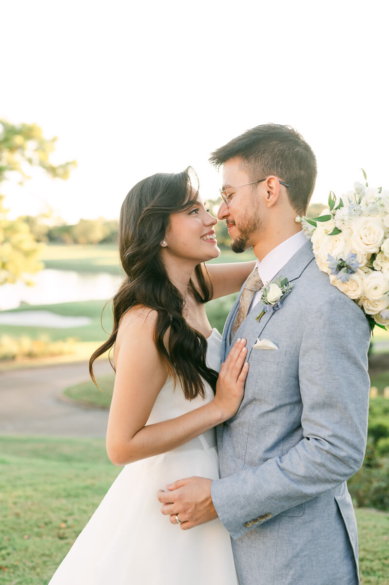 bride and groom at their Royal Oaks Country Club Wedding