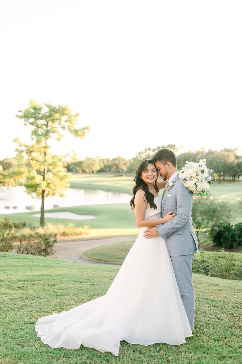 bride and groom at their Royal Oaks Country Club Wedding