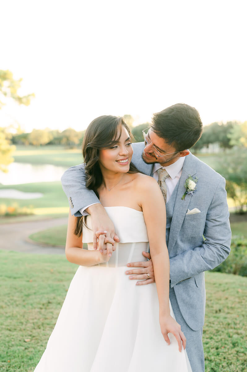 bride and groom wedding by Houston wedding photographer