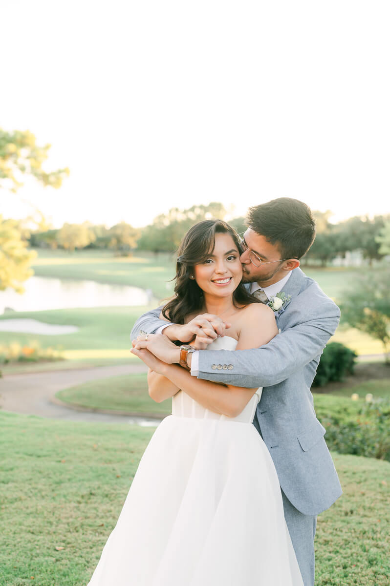 bride and groom wedding by Houston wedding photographer