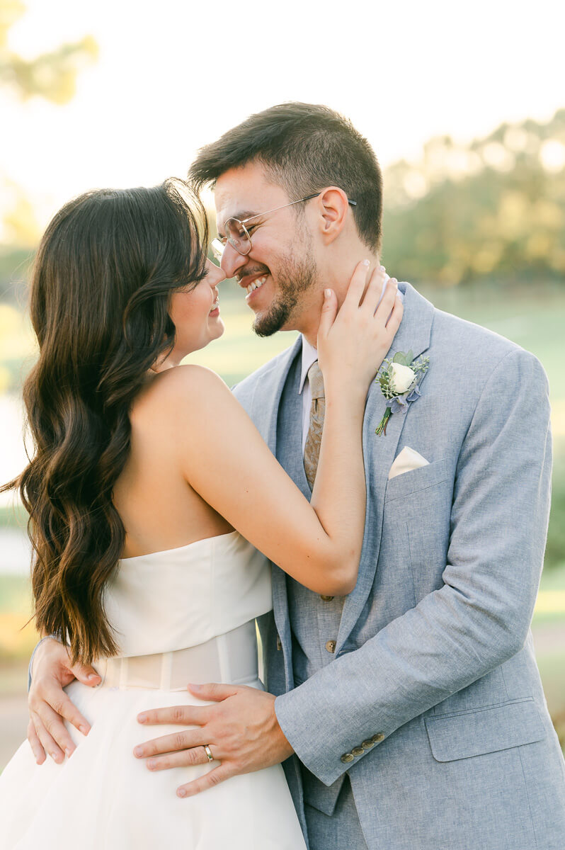 bride and groom wedding by Houston wedding photographer