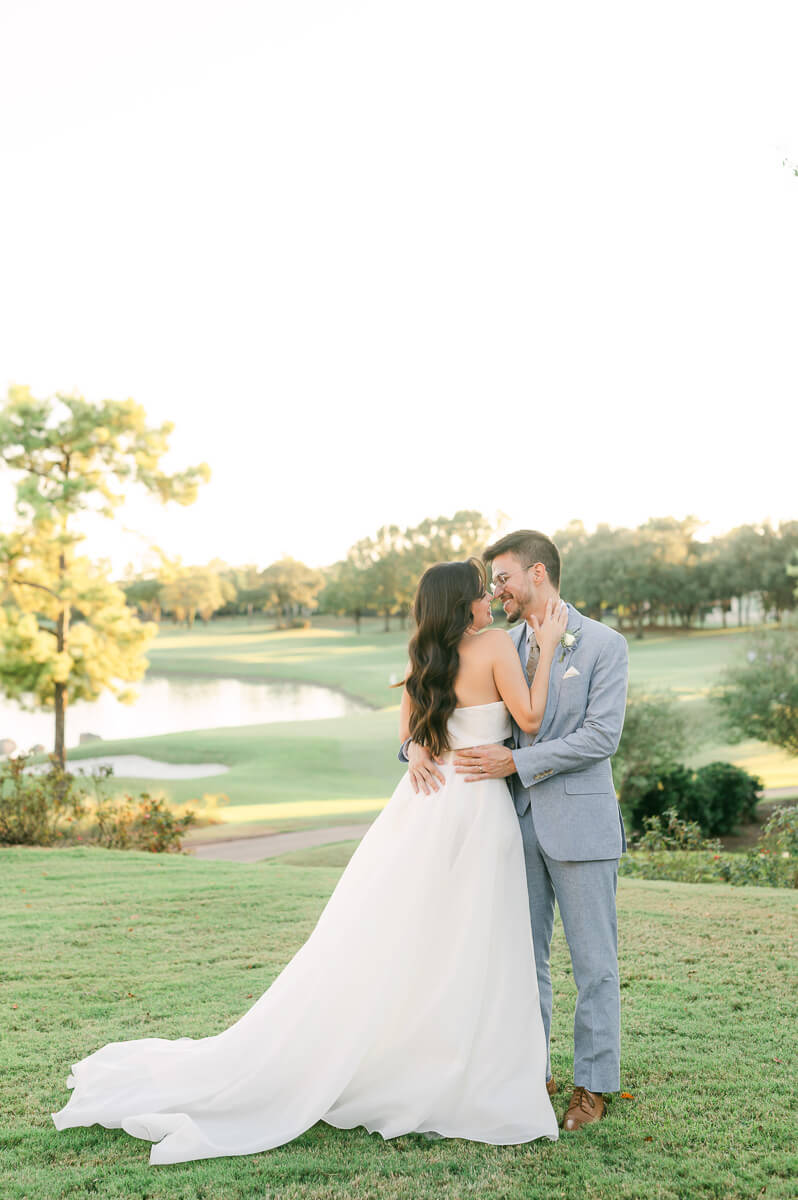 bride and groom wedding by Houston wedding photographer