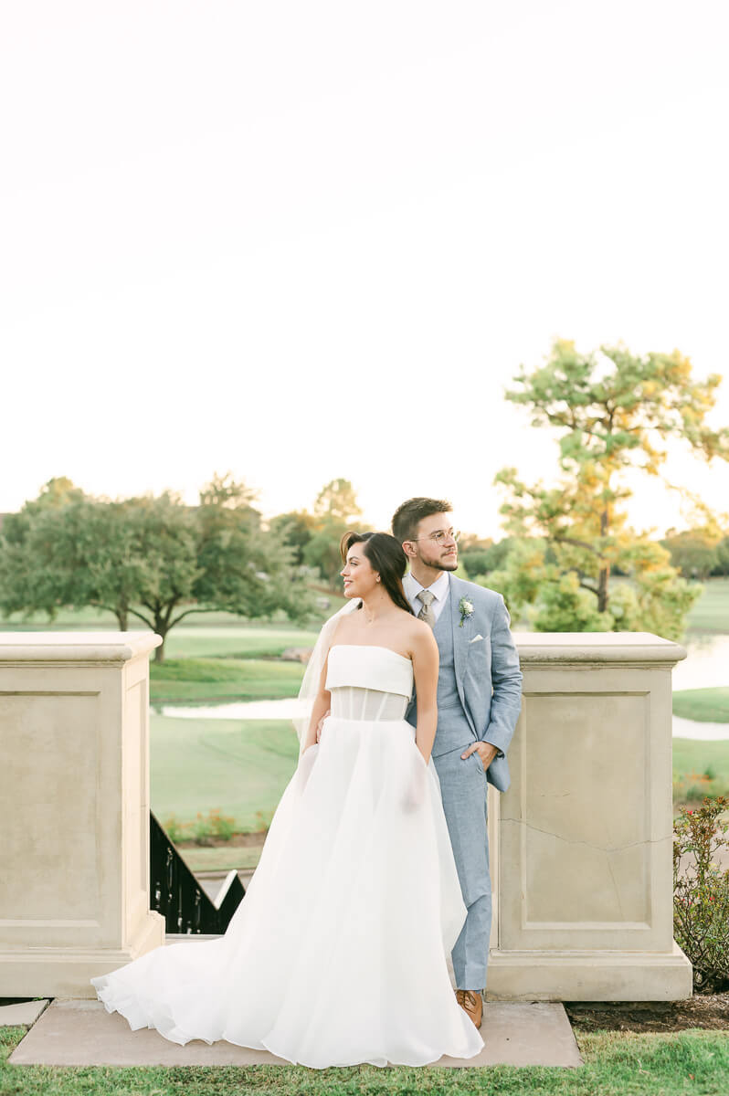 bride and groom wedding by Houston wedding photographer