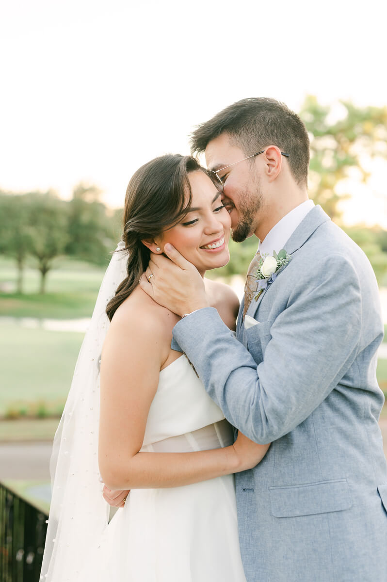 bride and groom wedding by Houston wedding photographer